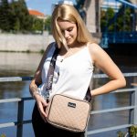 umhängetasche beige